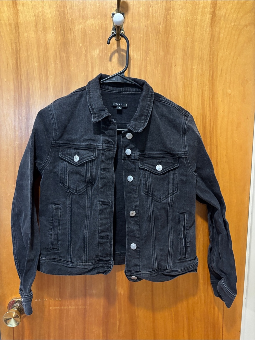 J. Crew Black Washed Denim Jacket